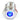 Vandal Resistant Illuminated Momentary Switch - Silver - 22/19mm -  Blue Dot